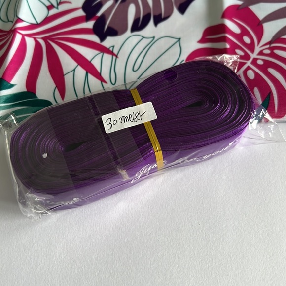 🆕 NEW 30 Meters Purple Satin Ribbon - Picture 5 of 6